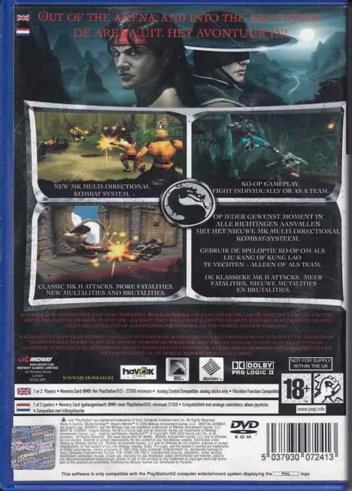 Mortal Kombat Shaolin Monks - PS2 (B Grade) (Genbrug)